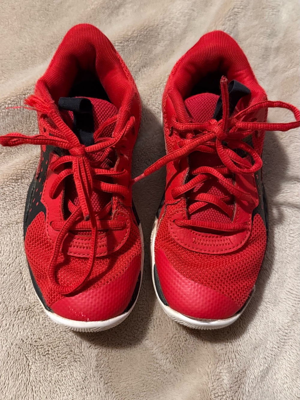 Under Armour Red Kids' Athletic Sneakers with Black Accents